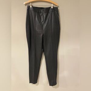 Asos Design Size 12 Tall High-waisted Faux‎ Leather Pants